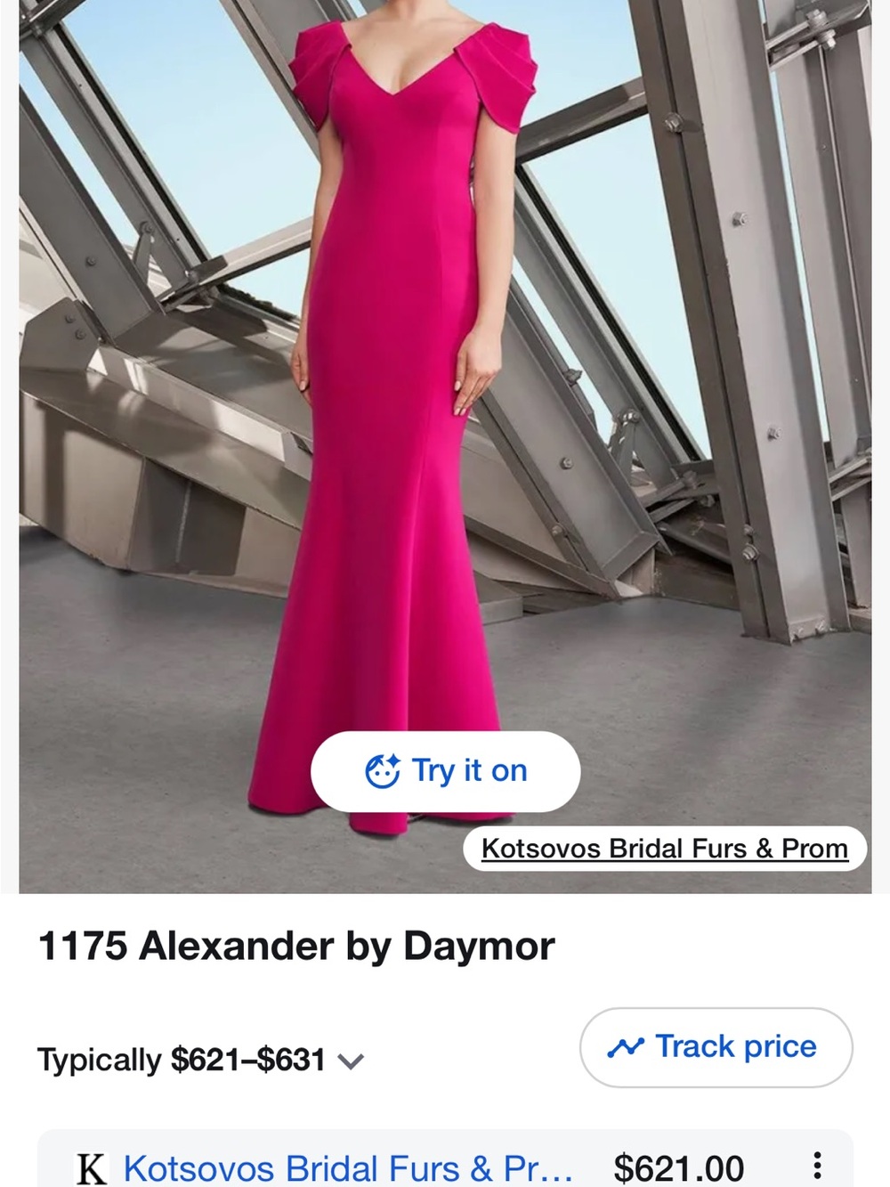 Alexander by Daymor Fuchsia Gown